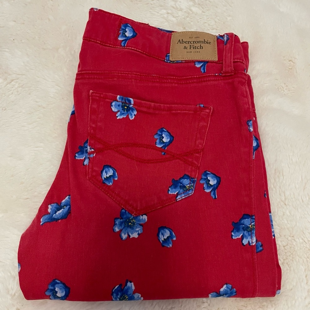 Abercrombie & Fitch Floral Skinny Pants 27
